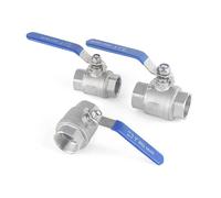 304 Stainless Steel Ball Valve, BSPT Threaded Ends; Full Port Flow, Heavy Duty Insulated Handle, 1/4“ to 2” (1PC)(3/4")
