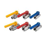 304 Stainless Steel Ball Valve Internal and External Thread red, Blue, Yellow Long Handle Switch Water Valv(Yellow,M-M_1/8")
