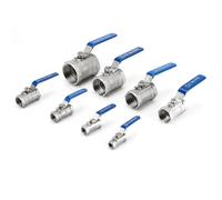 304 Stainless Steel BallValve Ball Valve 1/4" 3/8" 1/2" 3/4" 1" 1-1/4" 1-1/2" Female BSP Valve with Handle Thread Valves(3/8")