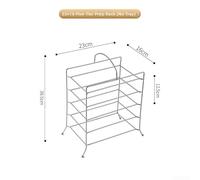 304 Stainless Steel Barbecue Serving Rack Multi Tier Design For Restaurant And Home Use Portable With Polished Finish(B)