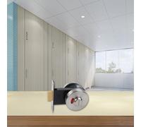 304 Stainless Steel Bathroom Door Lock With Clear Vacant Occupied Indicator, Toilet Latch For Public Restroom Or Home, Rustproof Construction (Silver wire)