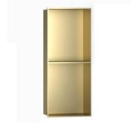 304 Stainless Steel Bathroom Wall Insert Rack - Shower Niche, Seamless Waterproof Double Shelves Niche, No Tile Needed.