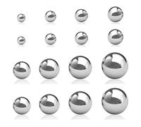 304 Stainless Steel Beads Ball Precision Bearings Roller Beads Smooth Solid Ball 440C/316 Slingshot Ammo Dia 0.5mm 1mm~30mm IDGTTLDF(5.0mm 200pcs)