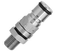 304 Stainless Steel Beer Keg Ball Lock Adapter, Strong and Ball Lock Post Pressure Relief Valve Home Brew Accessory Practical Home Made Brewing Tool (Gas)