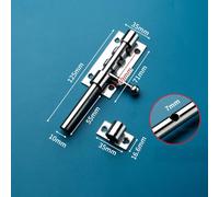 304 Stainless Steel Bolt with Lock Hole, 5 Inch Thickened Door Latch with Reinforced Lock Core, Keyhole Design for Secure Door or Gate Locking, Black