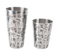 304 Stainless Steel Boston Cocktail Shaker Set, Large Capacity Leakproof Cocktail Mixer with Two Parts, Rust Resistant Bar Shaker for Home and Professional Bartending