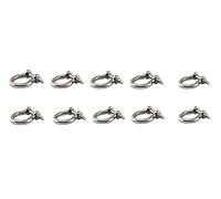 304 Stainless Steel Bow Shaped M5 Shackle European Style Heavy Duty Load Lifting clamp for Chain Marine Buckle Pack of 10