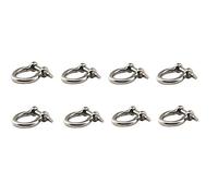304 stainless steel bow shaped M8 shackle European style heavy duty Load lifting clamp for chain marine buckle pack of 8