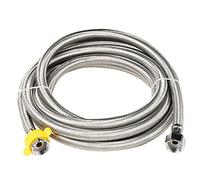 304 Stainless Steel Braided Tap Hose, Flexible Faucet Connector, 4M Water Heater & Cold Water Tails, Durable, Leak-Proof, Ideal for Home Plumbing