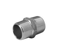 304 Stainless Steel BSP NPT Male Hex Nipple Union Pipe Fitting Coupling Connector Joint(NPT 1-1/2")