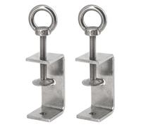 304 Stainless Steel C Clamps with 55mm Wide Jaw Opening Tiger Clamp with Eye Bolt for Woodworking Household Construction Mount (2 Pack)