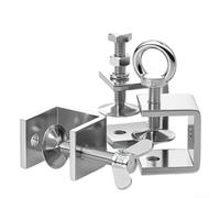 304 stainless steel C-type clamp featuring hand twisted lifting ring, designed for strong and stable clamping in diverse applications including automotive and carpentry (120mm-A)