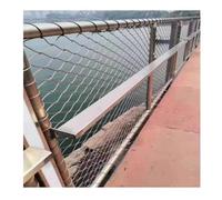 304 Stainless Steel Cable Net Anti-Fall Protection Mesh for Balconies Stairs Zoo Enclosures Wire Braided with Strong Snap Buttons 25m x 1.2m (82.1ft x 3.9ft)