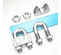 304 Stainless Steel Cable Ties, U-Locks, Heavy Duty Cable Ties, Pack of 10 (M2-M32)