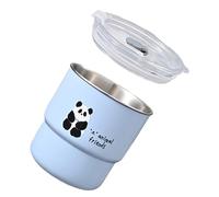 304 Stainless Steel Cartoon Coffee Cup Feature Lovely Animal Panda Designs for Kids Students and Professional Double Walled Insulated Tumblers