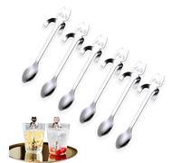 304 Stainless Steel Cat-Shaped Coffee Spoon, Cup Tableware Dessert Teaspoon, Milk, Beverage, Sugar Dessert, Seasoning, Tavern Spoon (6 Pieces)