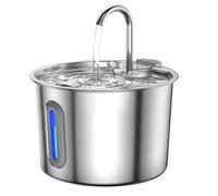 304 Stainless Steel Cat Water Fountain 2.2L with 4-Stage Filtration and Ultra-Quiet Pump Visible Water Level for Indoor Pets Cat Drinking Fountain