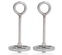 304 Stainless Steel Cattle Nose Ring | Secure & Sturdy Bull Nose Pliers for Easy Leading/Farm Use | 2 - Pack Cow Nose Clamp with Secure - Fall Nut, 4.7 Inch (All Stainless Steel)