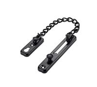 304 Stainless Steel Chain Door Latch Silver Bronze Gold Black Lock Security Hardware for Door(Black)