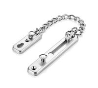 304 Stainless Steel Chain Door Latch Silver Bronze Gold Black Lock Security Hardware for Door(Sliver)