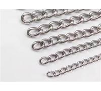 304 Stainless Steel Chain Long Link Chain/Short Lifting Pet Industry Welded Binding for Gate, Padlock(Twisted chain,M1.2)