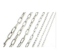 304 Stainless Steel Chain Long Link Chain/Short Lifting Pet Industry Welded Binding for Gate, Padlock(Long chian,M1.5)