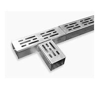 304 Stainless Steel Channel Drain Outdoor, Deck Drain Channel, Deck Drainage System， Trench Drain System for Pool Decks, Patios,Walkways, Courtyards, Paver.(T,H8*W10CM/H3.15*W3.94IN)