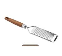304 Stainless Steel Cheese Grater, Zester & Vegetable Grater with Wood Handles - Handheld Kitchen Graters for Garlic, Ginger, Lemon, Nutmeg & More
