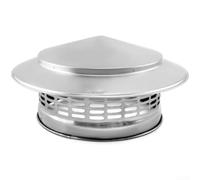 304 Stainless Steel Chimney Cap for Exhaust and Fresh Air Pipes Featuring Weather Resistant Design and Safety Rolling Edges for Easy Handling (200)