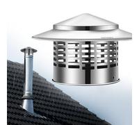 304 Stainless Steel Chimney Cover, 4 5 6.3 7.5 10 11 16 20 22 cm Round Chimney Cap with Mesh Storm-Proof Animal Guard, Fireplace Roof Vent Rain Caps for Stove Pipe Finial(10 cm)