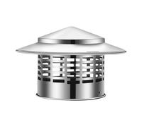 304 Stainless Steel Chimney Cowl，Anti Down Draught Round Roof Cap Air Vent Grille Cover, Rain Cover for Flue Pipe，Fireplace Chimney caps 75mm 110mm 160mm 200mm 250mm 300mm(200mm/7.87in)