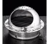 304 Stainless Steel Chimney Cowl Cap,Exhaust Vents with Screen Mesh,Round Ventilating Cowl Rain Cap and Bird Guard,Louver Cap Windproof Cap,for Bathroom,Kitchen,Air Conditioner (120mm/4.7in)
