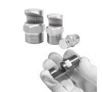 304 Stainless Steel Cleaning Nozzle Wide Angle Fan Nozzle High Pressure Cleaning Nozzle Flood Jet Flat Fan Nozzle 1/8, 1/4, 3/8, 1/2 inch BSP 3/4 wide angle fan nozzle （Hole diameter 12.3mm） 5pcs