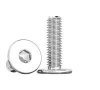 304 Stainless Steel CM Hex Hexagon Socket Ultra Thin Super Low Flat Wafer Head Allen Cap Screw Bolt M2-M8(10mm,M4 (20Pcs))