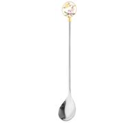 304 Stainless Steel Cocktail Stirrer Mixing Spoon for Bar Service | Decorative Top, Smooth Polished Surface, Reach Tall Design, for Juice and Cocktail Shakers