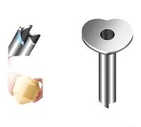 304 Stainless Steel Coconut Opener with 4-Sided Serrated Teeth, Ergonomic Handle for Easy Shell Cracking, Compact Kitchen Gadget Tool, Silver(A)