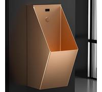 304 Stainless Steel Commercial Wall-Mounted Urinal with Distance Detection, Men's Intelligent Flush Splash Proof Urinal, for KTV Prison Bar Bathroom Hotel Shop Garage(Brass)