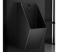 304 Stainless Steel Commercial Wall-Mounted Urinal with Distance Detection, Men's Intelligent Flush Splash Proof Urinal, for KTV Prison Bar Bathroom Hotel Shop Garage(Black)