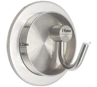 304 Stainless Steel Concealed Rotating Hook, Wall Mounted No Drill Towel Hanger for Bathroom Wardrobe Entryway, Space Saving Modern Silver 8x8cm