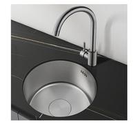 304 Stainless Steel Concealed with Square Faucet Single Bowl Kitchen for Bar Counters, Kitchens, RVs, Bathrooms(30CM)