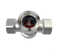 304 Stainless Steel Concentric Water Flow Indicator with Sight Glass for Pipeline Monitoring, Internal Thread Connection DN8-DN25, Visual Flow Inspection for Industrial Applications(DN25)