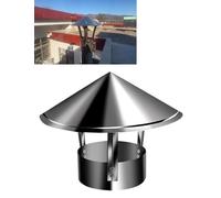 304 Stainless Steel Cone Chimney Cap - Weatherproof Rain & Snow Guard with Bolt-On Installation, Rust-Proof Round Stove Pipe Cover for Outdoor Vent