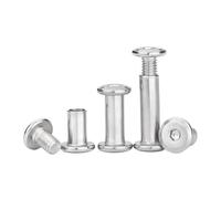 304 Stainless Steel Connector Insert Joint Sleeve Cap Nut Set M2 M3 M4 M5 M6 M8 M10 Flat Hex Hexagon Socket Head Furniture Rivet(28mm,M2-D3mm(10Set))