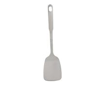 304 Stainless Steel Cooking Spoon, Multifunctional Kitchen Spatula with Skid Resistant Handle, Rustproof Smooth Edge Stirring Spoon for Home Cooking and Frying (Steel (Without Hole))