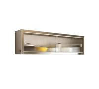 304 Stainless Steel Corner Cabinet 8.6in Deep Upward Opening Ribbed Glass Door Silent Hydraulic Hinges Wall Mounted Storage for Kitchen Balcony