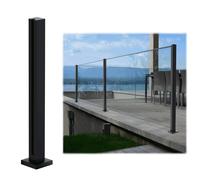 304 Stainless Steel Corner Post for s Railing System - No Punch Design, 130cm/51.2in, Ideal for Terrace, Deck, Balcony, Pool Fence, Indoor & Outdoor Use, Black h