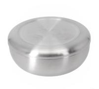 304 Stainless Steel Covered Single Layer Bowl for Steamed Rice Suitable for Kitchen Tableware Outdoor Use Camping Hiking and Barbecue (10.5cm)