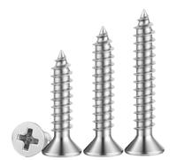 304 Stainless Steel Cross Flat Head Self Tapping Screws, Countersunk Wood Screws M2 M3 M3.5 M4 M5 M6
