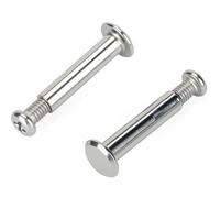 304 Stainless Steel Cross Head Rivets, Round Head Interlocking Screws, Ledger Screws Button Nuts with 0.4mm Thread Pitch Metal pop Rivets(Φ3*30 (40 Sets))