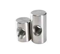 304 Stainless Steel CrossHole Barrel Nut, Long Cylindrical Dowel Pin, Embedded Locking Nut For Wood Furniture Bolts(M5x16 (10Pcs))